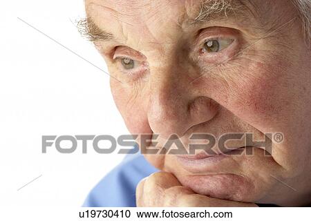 Stock Image - Portrait of senior man. Fotosearch