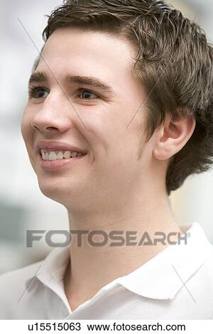 Portrait Of Teenage Boy Smiling View Large Photo Image Stock Image - Portrait Of Teenage Boy Smiling. Fotosearch