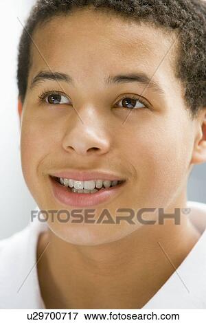 Portrait Of Teenage Boy Smiling View Large Photo Image Stock Photo - Portrait Of Teenage Boy Smiling. Fotosearch