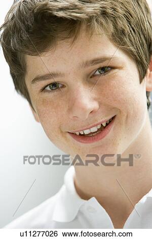 Portrait Of Teenage Boy Smiling View Large Photo Image Stock Photograph - Portrait Of Teenage Boy Smiling. Fotosearch