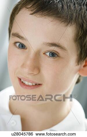Stock Photograph - Portrait Of Teenage Boy Smiling. Fotosearch