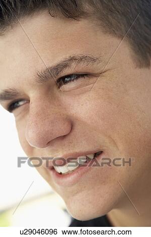 Portrait Of Teenage Boy Smiling View Large Photo Image Stock Photograph - Portrait Of Teenage Boy Smiling. Fotosearch
