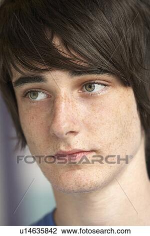 Stock Image - Portrait Of Teenage Boy. Fotosearch