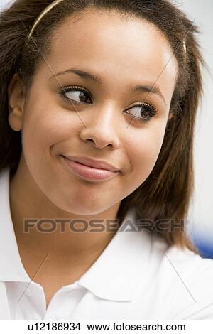 Portrait Of Teenage Girl Smiling View Large Photo Image Picture - Portrait Of Teenage Girl Smiling. Fotosearch
