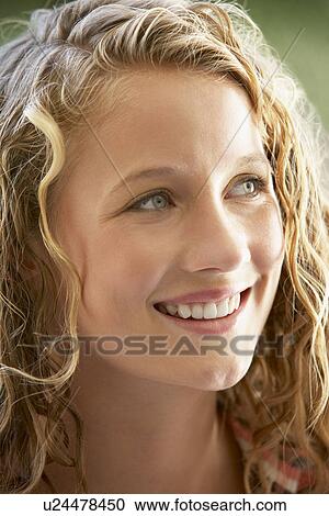 Portrait Of Teenage Girl Smiling View Large Photo Image Stock Image - Portrait Of Teenage Girl Smiling. Fotosearch