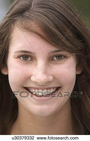 Portrait Of Teenage Girl Smiling View Large Photo Image Stock Image - Portrait Of Teenage Girl Smiling. Fotosearch