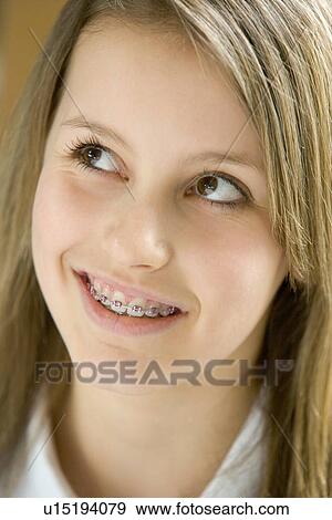 Portrait Of Teenage Girl Smiling View Large Photo Image Stock Photo - Portrait Of Teenage Girl Smiling. Fotosearch