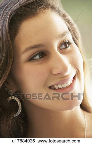 Portrait Of Teenage Girl Smiling View Large Photo Image Stock Photography - Portrait Of Teenage Girl Smiling. Fotosearch