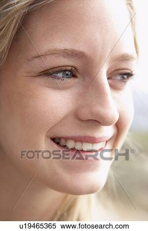 Portrait Of Teenage Girl Smiling View Large Photo Image Stock Photography - Portrait Of Teenage Girl Smiling. Fotosearch