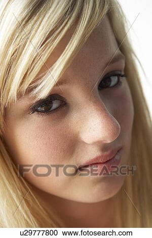 Stock Image - Portrait Of Teenage Girl. Fotosearch