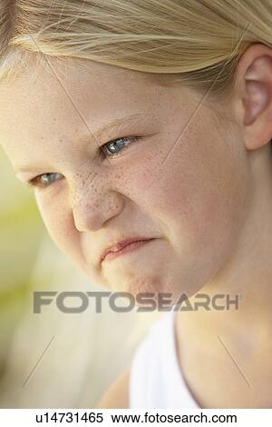 Portrait Of Young Girl Looking Angry View Large Photo Image Stock Photography - Portrait Of Young Girl Looking Angry. Fotosearch