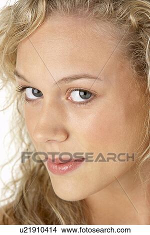 Portrait Of Young Woman Looking At Camera View Large Photo Image Picture - Portrait Of Young Woman Looking At Camera. Fotosearch