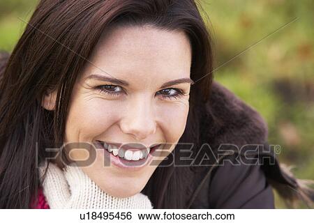 Stock Photograph - Portrait Of Young Woman Smiling. Fotosearch