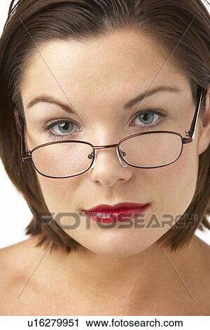 Portrait Of Young Woman With Red Lipstick View Large Photo Image Stock Image - Portrait Of Young Woman With Red Lipstick. Fotosearch