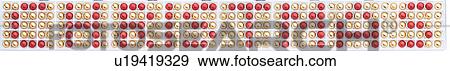 Stock Photo - Red And Gold Baubles Spelling Christmas. Fotosearch