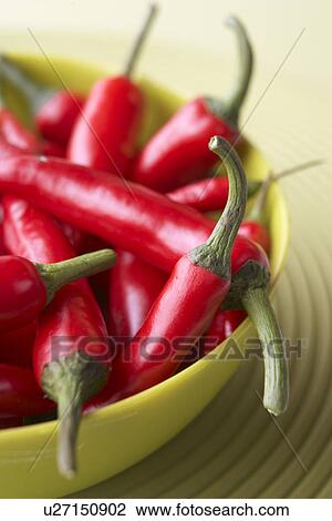 Red Chili Peppers In A Green Bowl View Large Photo Image Stock Image - Red Chili Peppers In A Green Bowl. Fotosearch