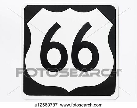 Route 66 Road Sign View Large Photo Image Stock Photo - Route 66 Road Sign. Fotosearch