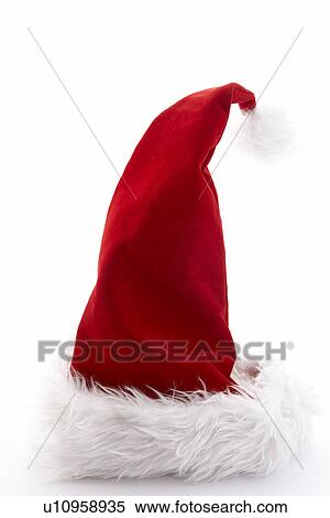 Stock Photography - Santa Hat Against White Background. Fotosearch