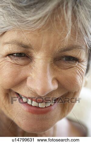 Senior Woman Smiling Happily View Large Photo Image Stock Image - Senior Woman Smiling Happily. Fotosearch