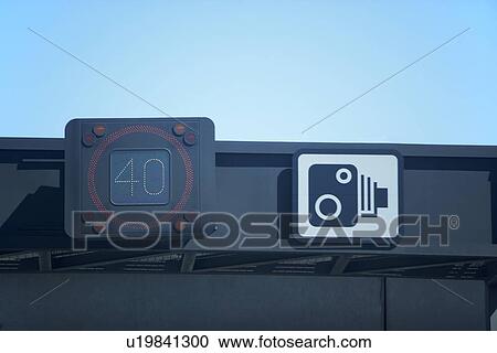 Speed Detector Next To A Speed Camera Warning Sign View Large Photo Image Stock Image - Speed Detector Next To A Speed Camera Warning Sign. Fotosearch