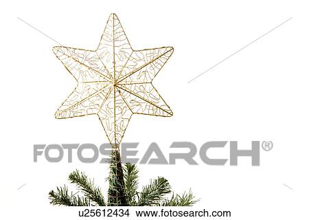 Picture - Star on top of a Christmas Tree. Fotosearch