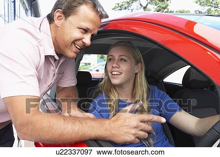 Teenage Girl Learning How To Drive View Large Photo Image Stock Photo - Teenage Girl Learning How To Drive. Fotosearch