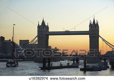 Picture - Tower Bridge At Sunset, London, England. Fotosearch