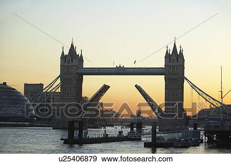 Tower Bridge At Sunset, London, England View Large Photo Image Stock Photo - Tower Bridge At Sunset, London, England. Fotosearch