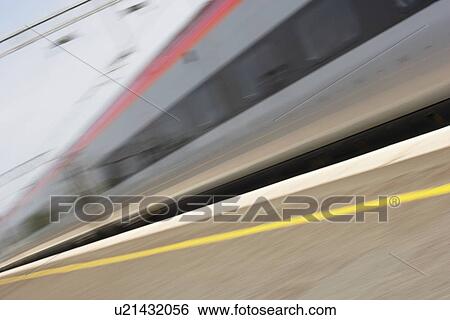 Train Travelling Past Platform View Large Photo Image Stock Photograph - Train Travelling Past Platform. Fotosearch