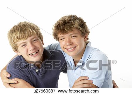 Stock Photo - Two Brothers Playing. Fotosearch