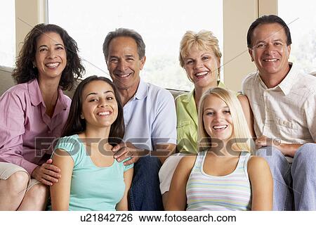 Stock Photograph - Two Families Together. Fotosearch