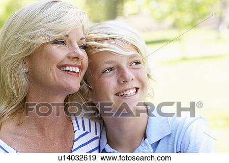 Woman And Her Son View Large Photo Image Stock Photo - Woman And Her Son. Fotosearch