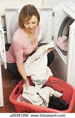Woman Doing Laundry View Large Photo Image Stock Image - Woman Doing Laundry. Fotosearch