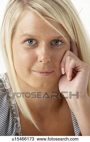 Young Blonde Woman View Large Photo Image Stock Image - Young Blonde Woman. Fotosearch