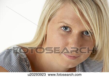 Stock Image - Young Blonde Woman. Fotosearch