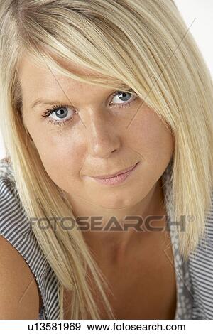 Stock Photo - Young Blonde Woman. Fotosearch