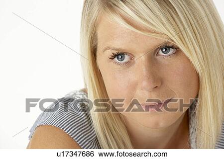 Young Blonde Woman View Large Photo Image Stock Photograph - Young Blonde Woman. Fotosearch