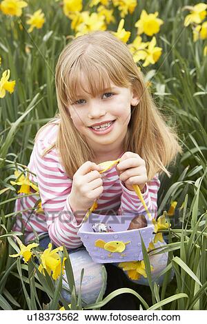 Young Girl In Daffodils At Easter View Large Photo Image Stock Image - Young Girl In Daffodils At Easter. Fotosearch