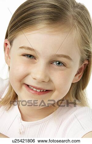 Stock Photograph - Young Girl Smiling. Fotosearch
