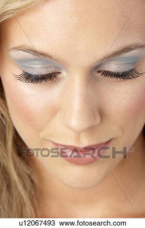 Young Woman With Glamorous Make-Up View Large Photo Image Stock Image - Young Woman With Glamorous Make-Up. Fotosearch