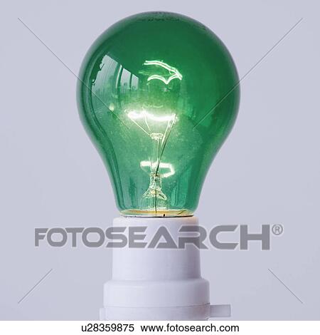 Stock Photography - Close-up of illuminated green light. Fotosearch
