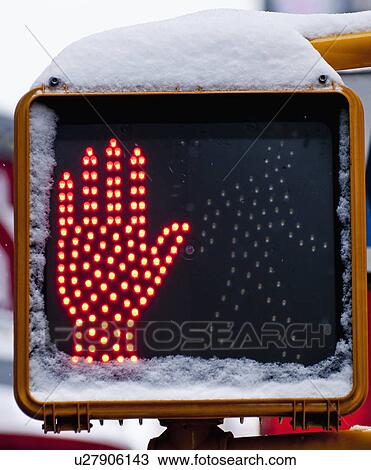 Stock Image - "Close-up of traffic sign, New York City, New York, USA". Fotosearch