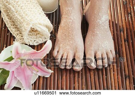 Close-up of woman's feet having spa treatment View Large Photo Image Stock Image - Close-up of woman's feet having spa treatment. Fotosearch