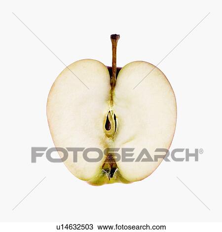 Stock Image - Cross-section of apple. Fotosearch