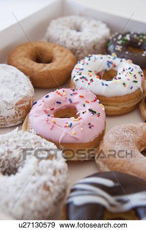 Stock Photo - Doughnuts in box. Fotosearch