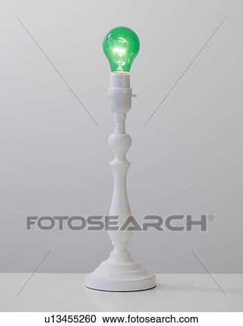 Illuminated green light View Large Photo Image Stock Image - Illuminated green light. Fotosearch