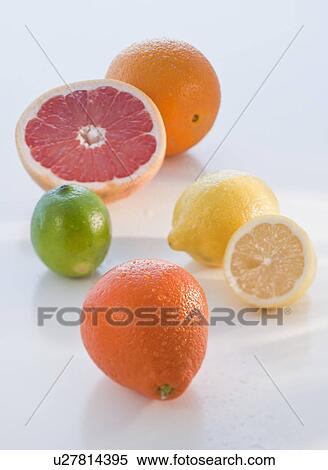 Stock Photography - "Lemons, lime, grapefruit and orange". Fotosearch