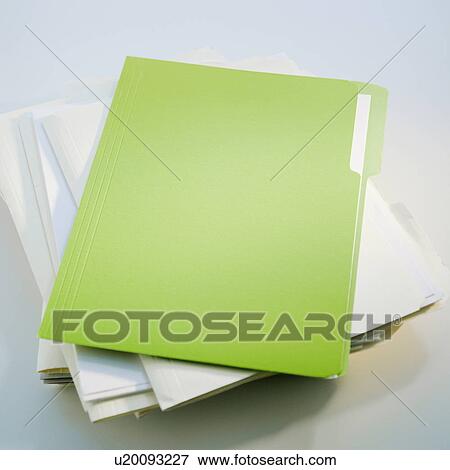 Stock Photo - Pile of files. Fotosearch