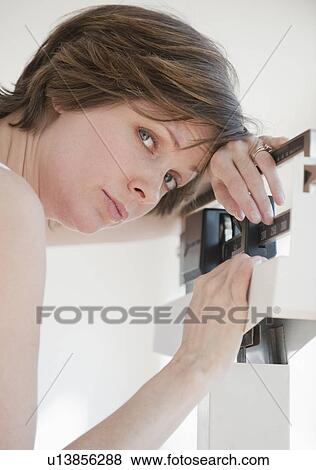 Portrait of mature woman on scales View Large Photo Image Stock Photo - Portrait of mature woman on scales. Fotosearch