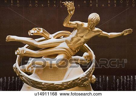 "Rockefeller Center Statue, New York City, New York, USA" View Large Photo Image Stock Photo - "Rockefeller Center Statue, New York City, New York, USA". Fotosearch